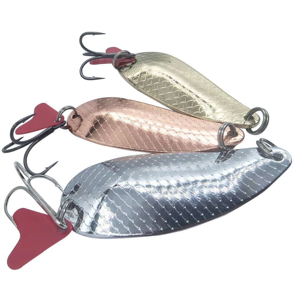 Fishing Hook Treble - 송어 낚시용 스푼 루어 실버 골드