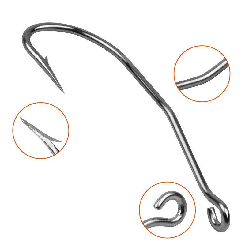 스테인리스 스틸 긴 생크 낚시 후크, 날카로운 오프셋  - Fishing Hook Assortment 리뷰 및 가격