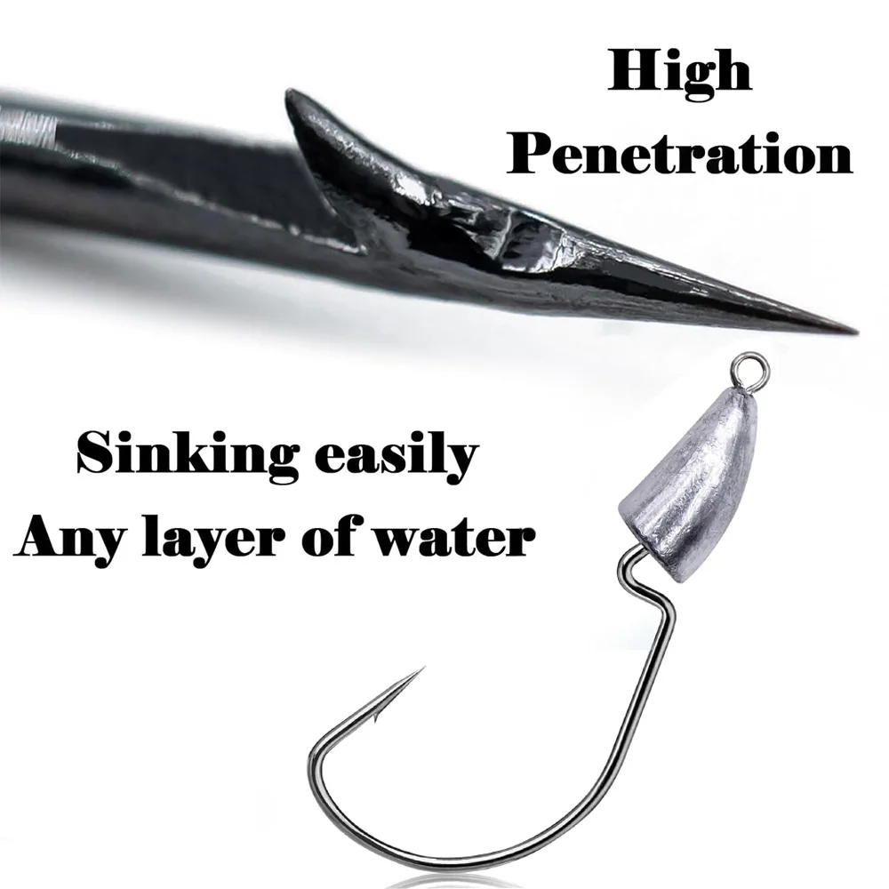 10개 금속 지그 헤드 웜 훅 3.5g 7g 10g 2 - Fishing Hook Assortment 리뷰 및 가격