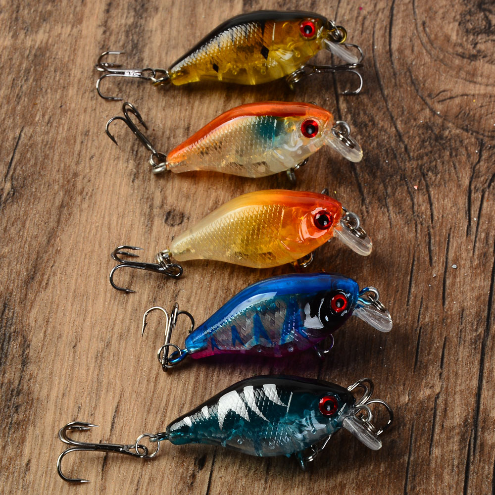 5개입 플로팅 크랭크베이트 미끼 낚시 루어 워블러 크랭 - Fishing Hook Treble 리뷰 및 가격
