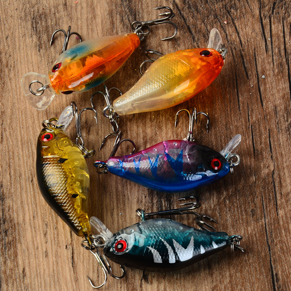 5개입 플로팅 크랭크베이트 미끼 낚시 루어 워블러 크랭 - Fishing Hook Treble 리뷰 및 가격